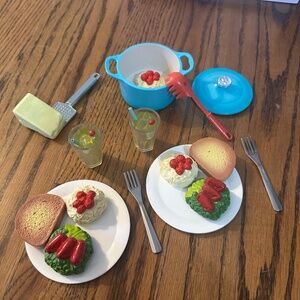American Girl Spaghetti Dinner for Two for 18" Dolls